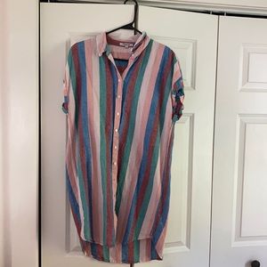 Madewell Striped Shirtdress Size L
